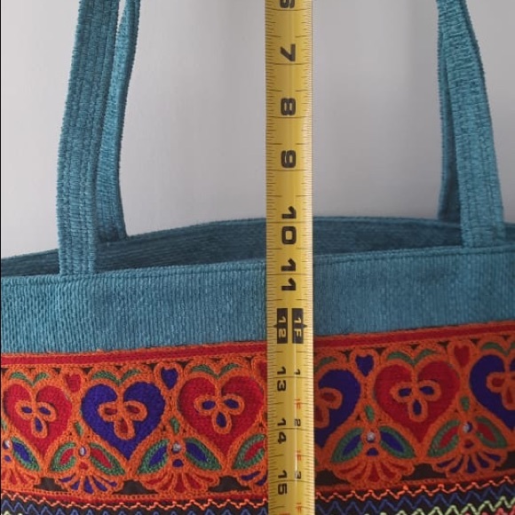 Newhandmade embroidery/beads tote shoulder handbag - Picture 4 of 6